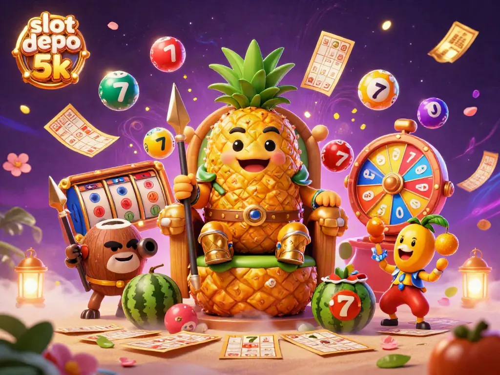Experience the excitement of slot depo 5k with vibrant casino elements and engaging characters.