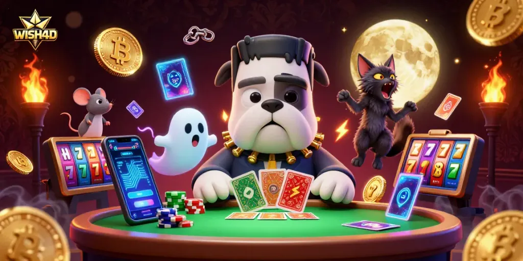 WISH4D showcases a lively gaming scene with 3D characters engaging in thrilling gameplay.