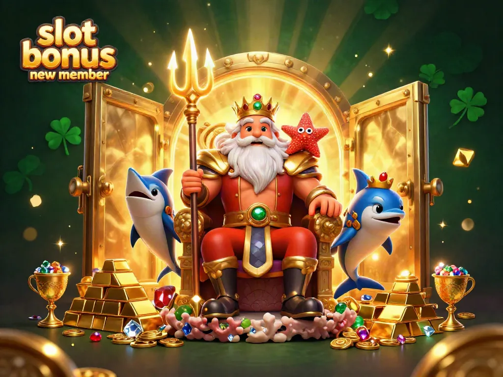 Experience winning spins with slot bonus new member in an enchanting casino illustration.