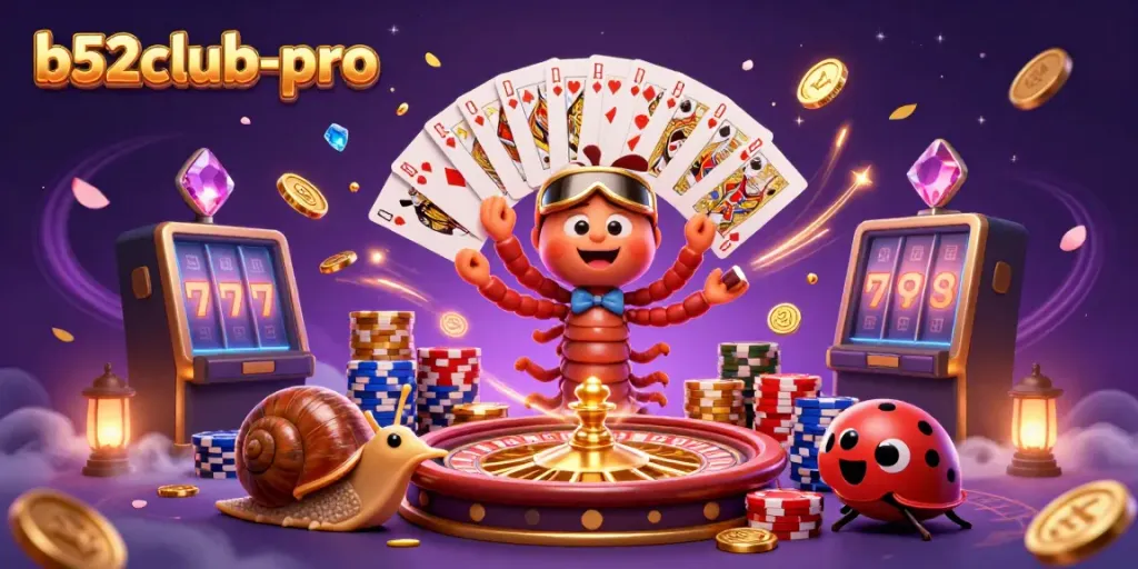 Join the excitement at b52club-pro with vibrant dealers, cards, and chips in action!
