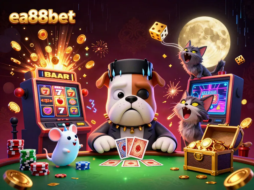 Engage with ea88bet's thrilling casino experience featuring unique cartoon characters and dynamic gameplay elements.