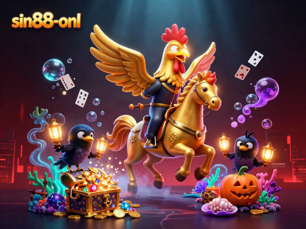 Experience the thrilling sins of sin88-onl with golden rooster adventures amidst vibrant casino treasures.