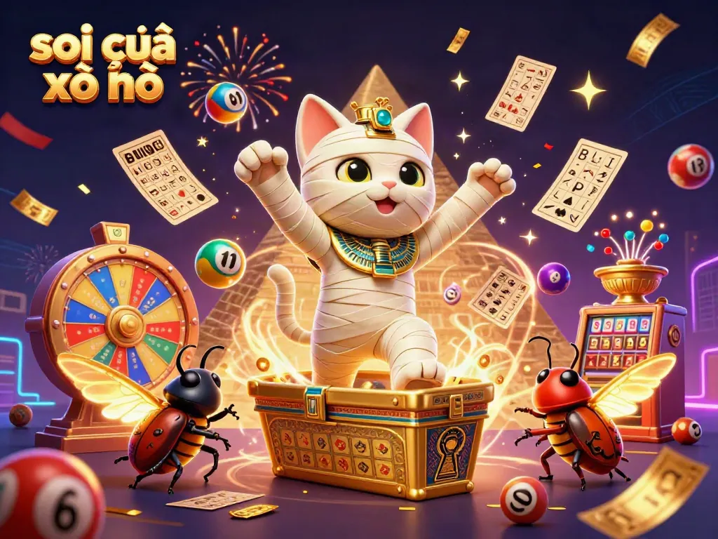 Experience exhilarating soi cầu xổ số action with animated characters and colorful lottery elements!
